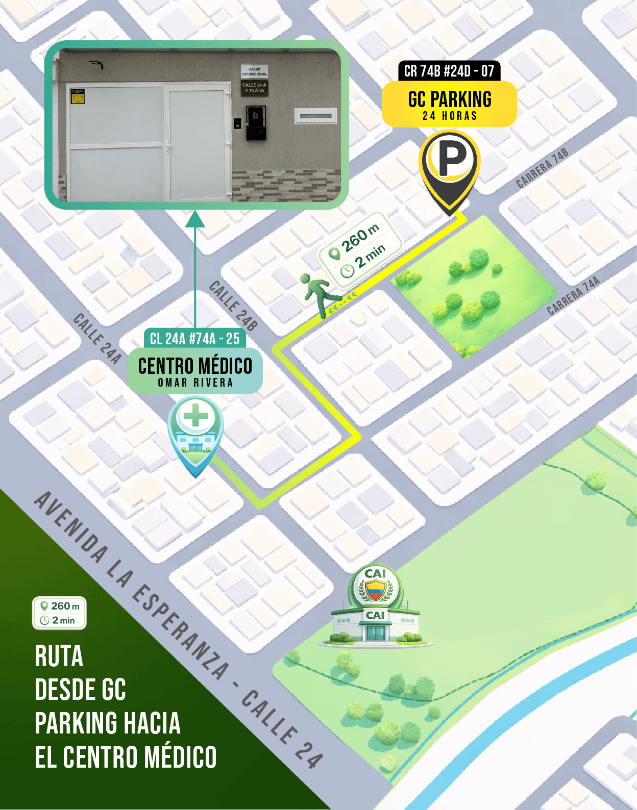 Mapa Centro Médico Omar Rivera